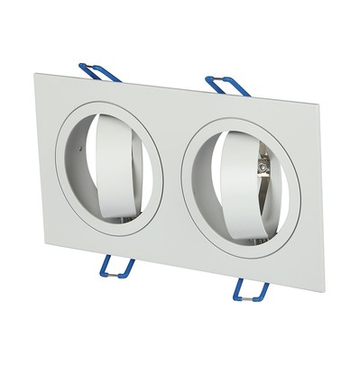 2xGU10 lampe firkantet hvid
