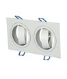 2xGU10 lampe firkantet hvid