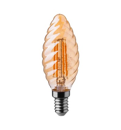 4W Kertepære E14 - Amber Dækning Twist 2200K