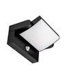 17W LED væglampe med sensor - IP65, sort, PIR sensor, inkl. lyskilde