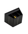 Solcelle væglampe - Sort, op/ned, justerbar spredning skumringssensor, IP54