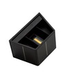 Solcelle væglampe - Sort, op/ned, justerbar spredning skumringssensor, IP54