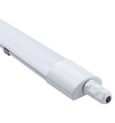 150cm vandtæt komplet LED armatur - 45W, gennemfortrådet, IP65, 230V