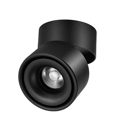 Dæmpbar LED loftspot RA98 - 10W, sort, justerbart, til påbygning