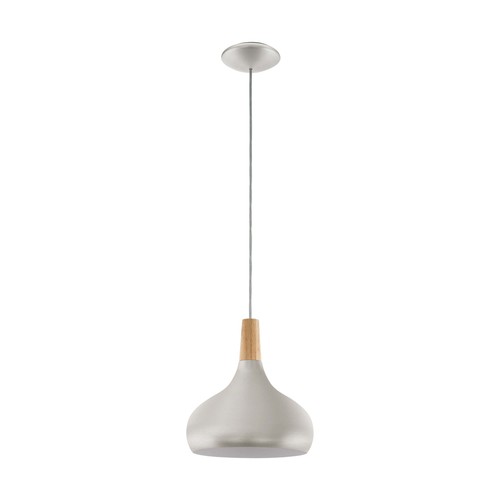 Outlet: EGLO Sabinar Pendel Lampe Ø280 mm I Børstet Stål
