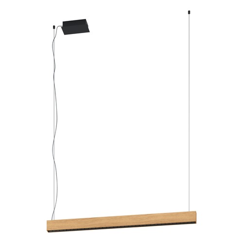 Outlet: EGLO Termini LED Pendel Lampe 31,5W/15,5W L106 i Træ/Sort
