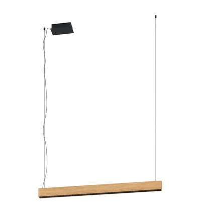 Outlet: EGLO Termini LED Pendel Lampe 31,5W/15,5W L106 i Træ/Sort