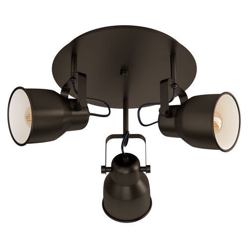Outlet: EGLO Mitchley Loftlampe Til 3xE27 Rund i Mørk Bronze