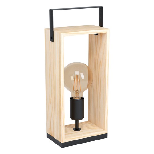 EGLO Famborough Bordlampe til E27 H40 i Sort/Træ