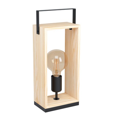 EGLO Famborough Bordlampe til E27 H40 i Sort/Træ