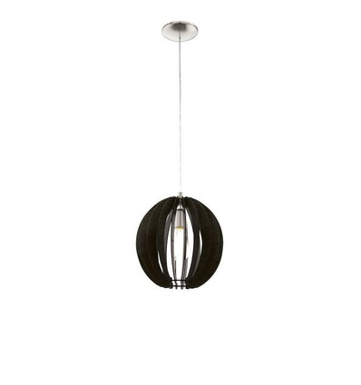 EGLO Cossano Pendel lampe Ø300 mm Med E27 i Sort Træ