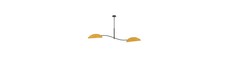 Lotus 2 Sort/Gullig-orange loftslampe - E14, 230V, uden lyskilde