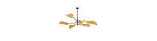Lotus 6 Sort/Gullig-orange loftslampe - E14, 230V, uden lyskilde