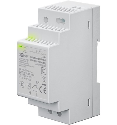 30W / 12V DC DIN skinne strømforsyning - 2.5A