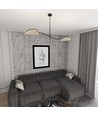 Lotus 2 Sort/Naturlig loftslampe - E14, 230V, uden lyskilde