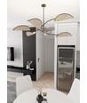 Lotus 6 Sort/Naturlig loftslampe - E14, 230V, uden lyskilde