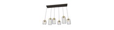 Vander 6 Sort/Guld pendellampe - Ø16 cm, E27, 230V, uden lyskilde