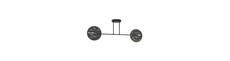 Frick 2 Sort loftslampe - Ø20 cm, E27, 230V, uden lyskilde