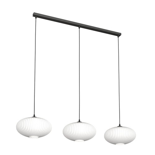 Coco 3 Sort/Opal pendellampe - Ø30 cm, E27, 230V, uden lyskilde