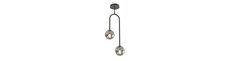 Atria 2 Sort/Grafit pendellampe - Ø15 cm, E14, 230V, uden lyskilde