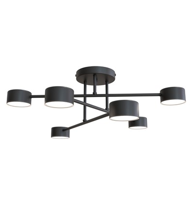 Halo 6 Sort loftslampe - GX53, 230V, uden lyskilde