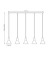 Rosa 5 Sort pendellampe - Ø16 cm, E27, 230V, uden lyskilde