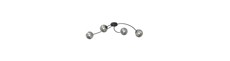 Vibra 4 Sort/Grafit loftslampe - Ø15 cm, E14, 230V, uden lyskilde