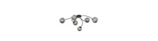 Vibra 6 Sort/Grafit loftslampe - Ø15 cm, E14, 230V, uden lyskilde