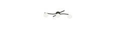 Opus 3 Sort/Opal loftslampe - Ø15 cm, E14, 230V, uden lyskilde