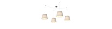 Ascot 4 Beige pendellampe - Ø38 cm, E27, 230V, uden lyskilde