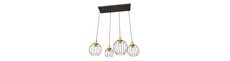 Nando 4 Sort/Guld pendellampe - Ø24 cm, E27, 230V, uden lyskilde