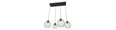 Nando 4 Sort pendellampe - Ø24 cm, E27, 230V, uden lyskilde