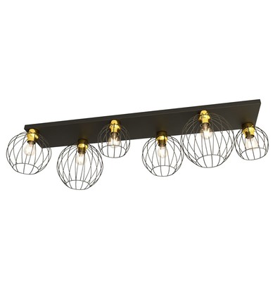 Nest 6 Sort/Guld loftslampe - Ø24 cm, E27, 230V, uden lyskilde
