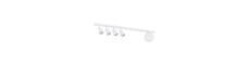 Baster 5 Hvid loftslampe - Ø14 cm, GU10 & E14, 230V, uden lyskilde