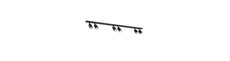 Flash 6 Sort loftslampe - GU10, 230V, uden lyskilde