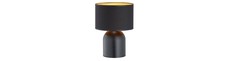 Aspen LN1 Sort/Guld bordlampe - Ø25 cm, E27, 230V, uden lyskilde
