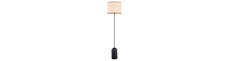 Aspen LP1 Sort/Rattan gulvlampe - Ø35 cm, E27, 230V, uden lyskilde