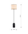 Aspen LP1 Sort/Rattan gulvlampe - Ø35 cm, E27, 230V, uden lyskilde