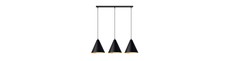Rebel 3 Sort/Guld pendellampe - Ø23.5 cm, E27, 230V, uden lyskilde