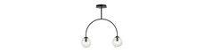 Archi 2 Sort/Transparent lysekrone - Ø14 cm, E14, 230V, uden lyskilde