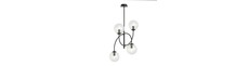 Archi 4B Sort/Transparent lysekrone - Ø14 cm, E14, 230V, uden lyskilde