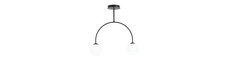 Archi 2 Sort/Opal lysekrone - Ø14 cm, E14, 230V, uden lyskilde