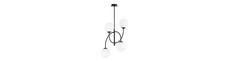 Archi 4B Sort/Opal lysekrone - Ø14 cm, E14, 230V, uden lyskilde