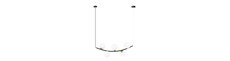 Ritz 5 Sort/Opal pendellampe - Ø14 cm, E14, 230V, uden lyskilde