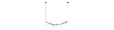 Ritz 7 Sort/Opal pendellampe - Ø14 cm, E14, 230V, uden lyskilde