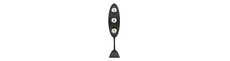 Aura LP3 Sort/Grafit gulvlampe - Ø14 cm, E14, 230V, uden lyskilde