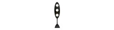 Aura LP3 Sort/Opal gulvlampe - Ø14 cm, E14, 230V, uden lyskilde