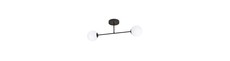 Roma 2 Sort/Opal loftslampe - Ø14 cm, E14, 230V, uden lyskilde