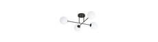 Roma 4 Sort/Opal loftslampe - Ø14 cm, E14, 230V, uden lyskilde