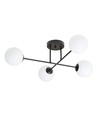 Roma 4 Sort/Opal loftslampe - Ø14 cm, E14, 230V, uden lyskilde